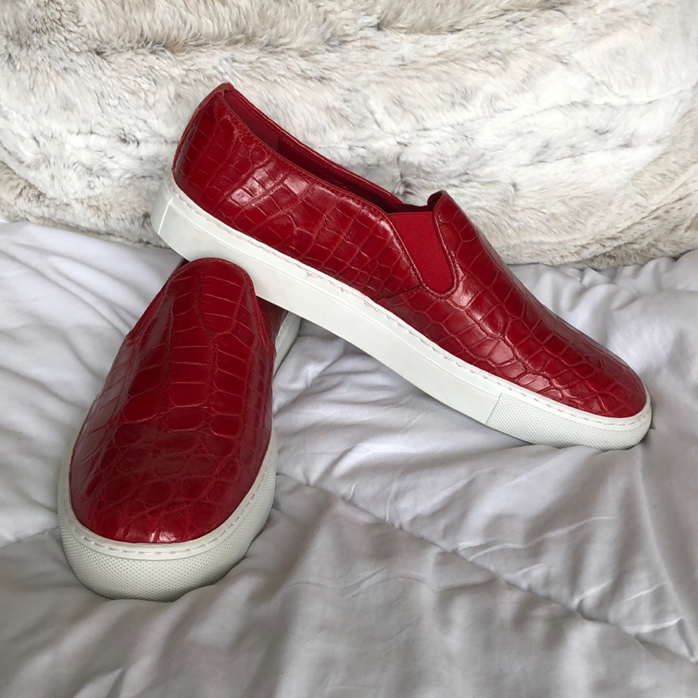 NWOB RODNEY P. HUNY CROC MENS SLIP ON SNEAKERS 10